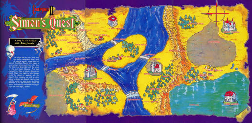 Castlevania II: Simon's Quest Карта Map